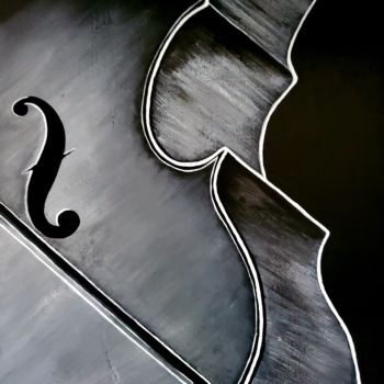 Pittura intitolato "The Violin" da Tushar Singhla, Opera d'arte originale, Acrilico