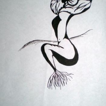 Drawing titled "цветок" by Cherepakha, Original Artwork, Other