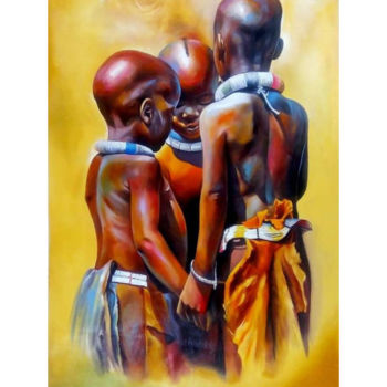 Peinture intitulée "Unity" par Chuka Ibe, Œuvre d'art originale, Huile
