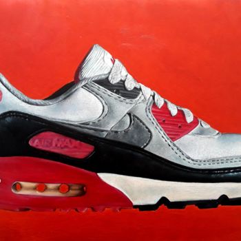 Peinture intitulée "Nike air max 1990" par Sergio Rivera Martinez, Œuvre d'art originale, Acrylique Monté sur Autre panneau…