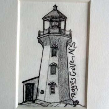 Drawing titled "Peggy's Cove, LH" by Twyla M. Schnare, Original Artwork