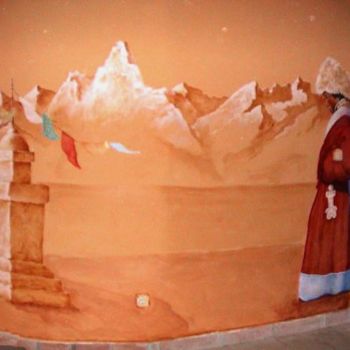 Painting titled "mural tibet" by Txitxi Orbegozo, Original Artwork