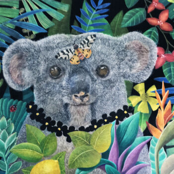 Peinture intitulée "Koala" par Txuscuende, Œuvre d'art originale, Crayon
