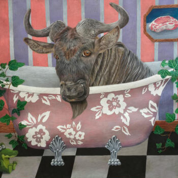 Σχέδιο με τίτλο "Un baño seguro" από Txuscuende, Αυθεντικά έργα τέχνης, Μολύβι