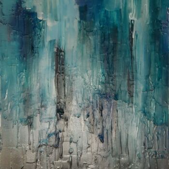 Pittura intitolato "abstraction bleu" da Ty80, Opera d'arte originale, Acrilico