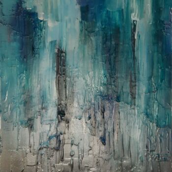 Peinture intitulée "abstraction bleu" par Ty80, Œuvre d'art originale, Acrylique