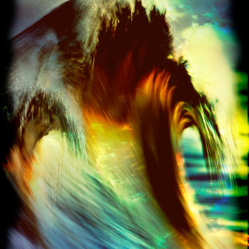 Arte digital titulada ""Wave illusion on f…" por Tyfhaan Yk, Obra de arte original, Pintura Digital