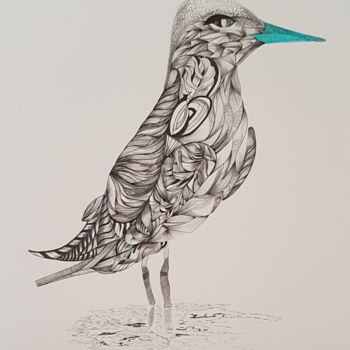 Tekening getiteld "oiseau-solitaire.jpg" door Tykamao, Origineel Kunstwerk, Inkt
