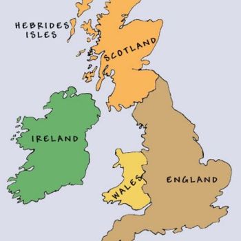 "Map-Scotland-Irelan…" başlıklı Tablo Tyler Hollis tarafından, Orijinal sanat