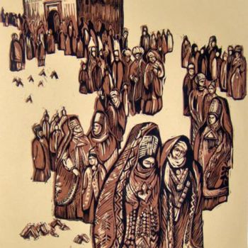 Рисунок под названием "Намоленое место" - Тюнькина Елена, Подлинное произведение искусства, Другой