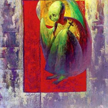 Pittura intitolato "Ангел." da Aleksandr Tiurin, Opera d'arte originale, Altro
