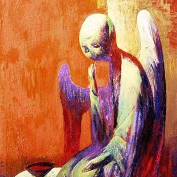 Malarstwo zatytułowany „Светлый ангел.” autorstwa Александр Тюрин, Oryginalna praca, Inny