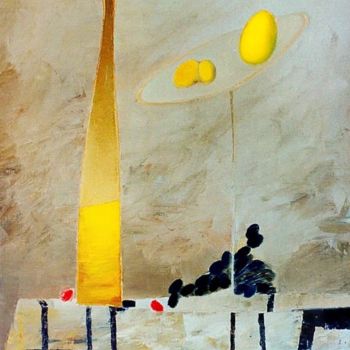Pintura titulada "Натюрморт с десерто…" por Aleksandr Tiurin, Obra de arte original, Otro