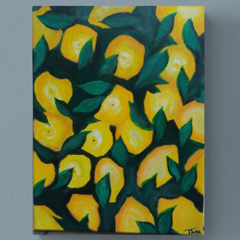 绘画 标题为“Lemons” 由Tzina Tsaou, 原创艺术品, 丙烯