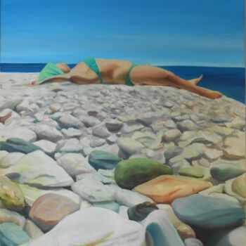 Pintura titulada ""μακρύ καλοκαίρι" "…" por Tzoumart, Obra de arte original, Oleo