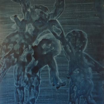 Painting titled "The Water Boys" by Udi Cassirer, Original Artwork, Acrylic