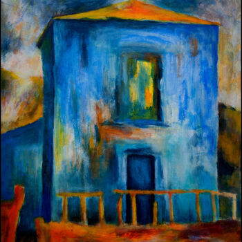 Malerei mit dem Titel "Villa Franca I/17" von Udo Greiner, Original-Kunstwerk, Acryl
