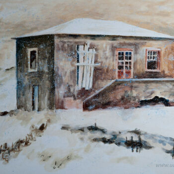 Painting titled "Winter I/21" by Udo Greiner, Original Artwork, Acrylic