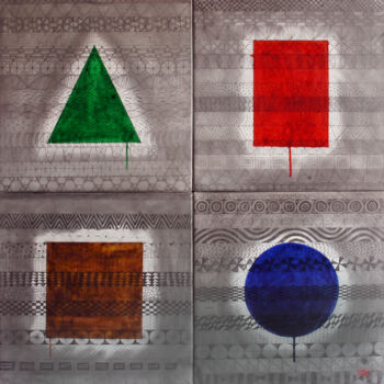 "Patterns & Shapes 2" başlıklı Tablo Ufuk Uyanik tarafından, Orijinal sanat, Kalem