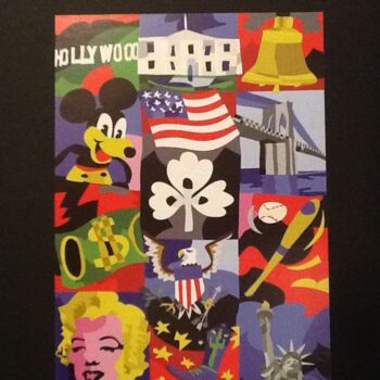 印花与版画 标题为“American Dream” 由Ugo Nespolo, 原创艺术品, 丝网印刷