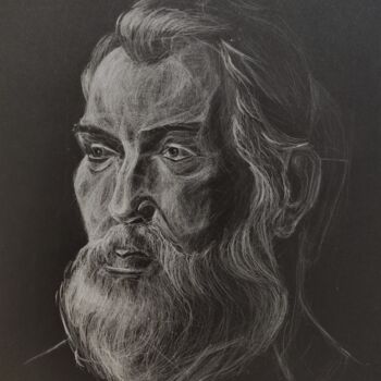 Dessin intitulée "Portrait_Black_And_…" par Uğur Ergül, Œuvre d'art originale, Crayon