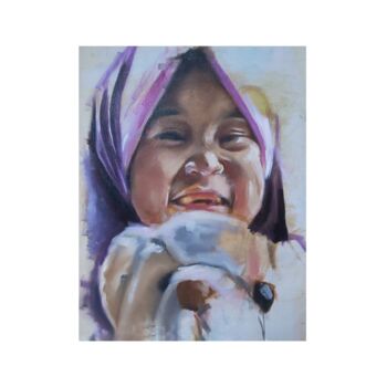 Painting titled "My princes" by Ujang Ismail, Original Artwork, Oil