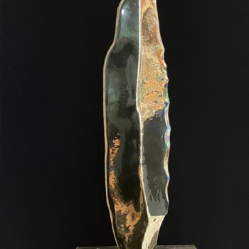 Sculpture titled "Monolithe 35" by Ujy Artiste Auteur, Original Artwork, Metals