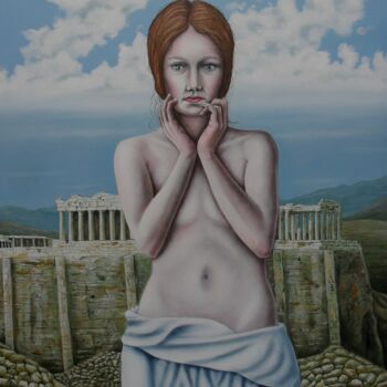 Peinture intitulée "Minerva" par Uko Post, Œuvre d'art originale, Huile