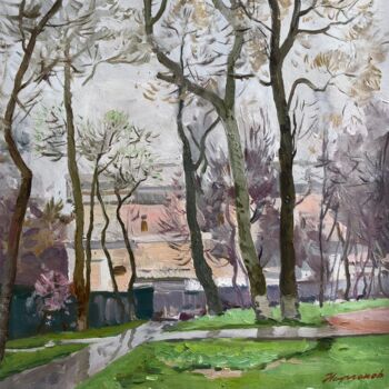 Painting titled "«Early spring»" by Uktam Isirgapov, Original Artwork, Oil