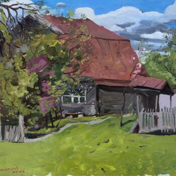 Peinture intitulée "Native house" par Uktam Isirgapov, Œuvre d'art originale, Huile