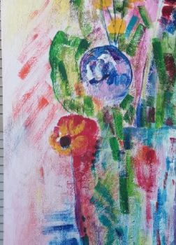 Ζωγραφική με τίτλο "In search of spring" από Uliana Veretennikova, Αυθεντικά έργα τέχνης, Ακρυλικό Τοποθετήθηκε στο Ξύλινο φ…