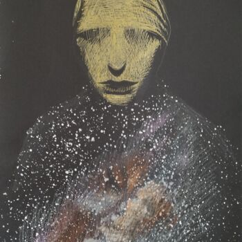 Рисунок под названием "Млечный Путь" - Юлия Безштанко, Подлинное произведение искусства, Гелевая ручка