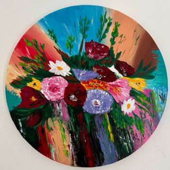 Картина под названием "Сад Дианы круг" - Юлия Добровольская, Подлинное произведение искусства, Акрил