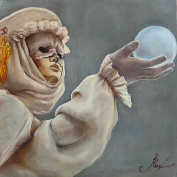 Pittura intitolato "Let a ball rule" da Ulia Lamzina (Julia Roelova), Opera d'arte originale, Olio