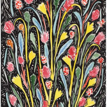Pintura titulada "Floral abundance 2" por Ulia Nagornaa, Obra de arte original, Acuarela