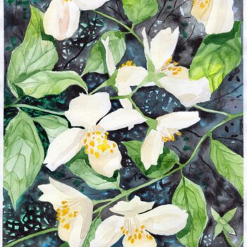 Painting titled "Spring abundance" by Ulia Nagornaa, Original Artwork, Watercolor