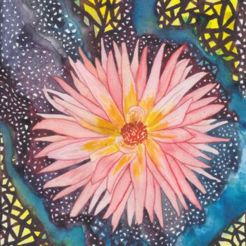 Pintura titulada "Perennial flower" por Ulia Nagornaa, Obra de arte original, Acuarela