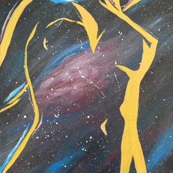 Картина под названием "Abstract My space:…" - Uliana Saiapina, Подлинное произведение искусства, Акрил Установлен на Деревян…