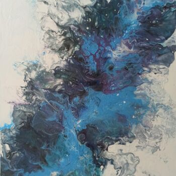 Картина под названием "abstract "Universe…" - Uliana Saiapina, Подлинное произведение искусства, Акрил Установлен на Деревян…