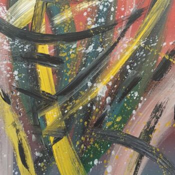 Pintura titulada "Abstract Graffiti o…" por Uliana Saiapina, Obra de arte original, Acrílico Montado en Bastidor de camilla…