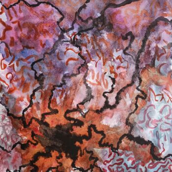 Malerei mit dem Titel "Watercolor "Nervous…" von Uliana Saiapina, Original-Kunstwerk, Aquarell