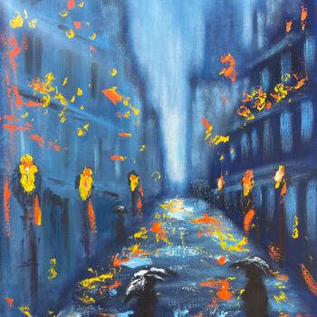 Peinture intitulée "Autumn" par Uliana Titova, Œuvre d'art originale, Huile Monté sur Châssis en bois
