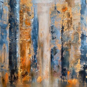 Картина под названием "New York" - Uliana Titova, Подлинное произведение искусства, Масло Установлен на Деревянная рама для…