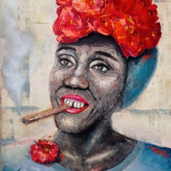 Painting titled "Cuban" by Julianna Tulinova, Original Artwork, Oil