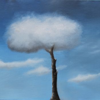 Schilderij getiteld "chmura" door Julianna Tulinova, Origineel Kunstwerk, Olie