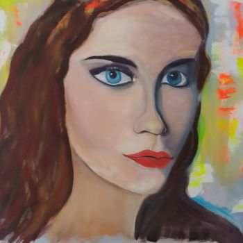 Peinture intitulée "La femme" par Uljana Bekis, Œuvre d'art originale, Huile