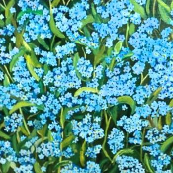 Pintura intitulada "Les fleurs_2" por Uljana Bekis, Obras de arte originais, Óleo