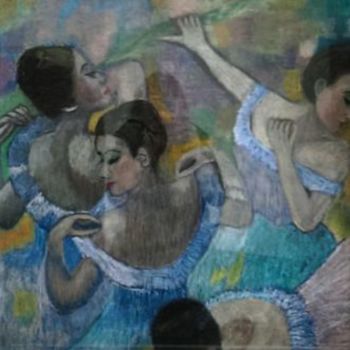 Painting titled "Les danseuses" by Uljana Bekis, Original Artwork, Pastel
