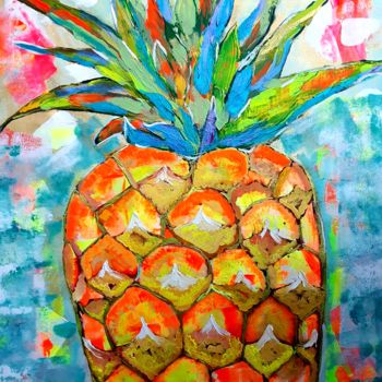Pintura titulada "Ananas" por Uljana Bekis, Obra de arte original, Oleo