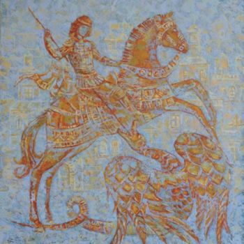 Pittura intitolato "Победитель" da Uliana Goncharova, Opera d'arte originale, Altro